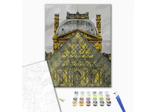 Раскраска по номерам Brushme Пирамида Лувра (40х50) (BS52517) - фото 2