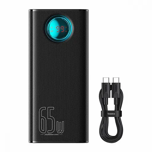 Повербанк Baseus Amblight Digital Display 65W 26800 mAh Black (P10022402113-00) - фото 7