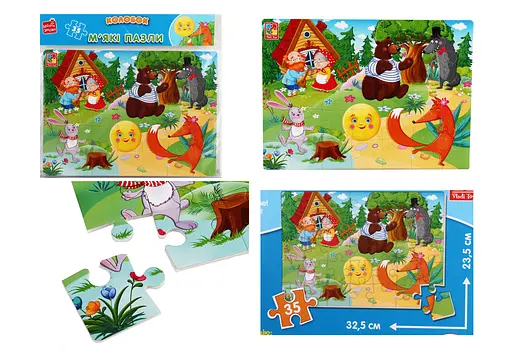 Игра развивающая Vladi Toys мягкие пазлы А4 Малыш сможет Колобок (укр)