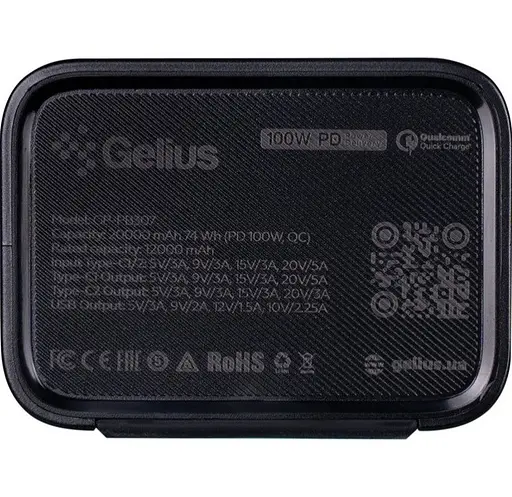 Портативное зарядное - внешний АКБ Gelius GT GP-PB307 20000mAh 100W QC PD черный - фото 6