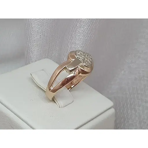 Золотое кольцо с бриллиантами. 110220 17,5 - фото 4