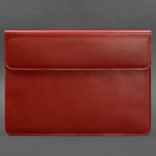 Кожаный чехол-конверт BlankNote на магнитах для MacBook Pro 16" Красный - фото 4