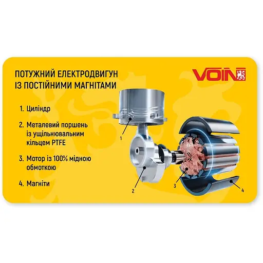 Автомобильный компрессор Voin 150 psi 15 Amp (VL-550) - фото 8