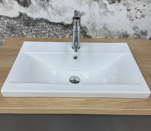 Умивальник VBI Fanusa 60 white врізний VBI-018064, Білий - фото 2