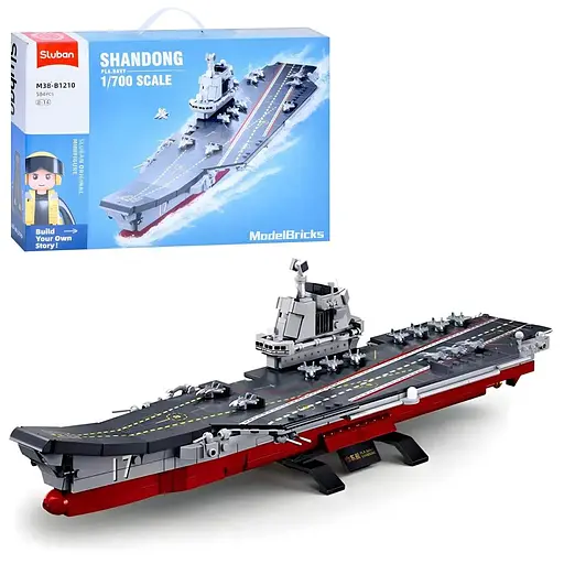 Конструктор Sluban Model Bricks Військовий авіаносець на 584 деталі (M38-B1210)