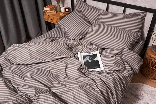 Комплект постільної білизни Moon&Star Бязь Gold Люкс Ice Grey полуторний 143х210 наволочки 2х40х60 - фото 5