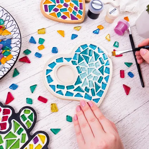 Дитячий набір для творчості кришталева мозаїка Підсвічник-Серце Mosaaro MA1011 - фото 2