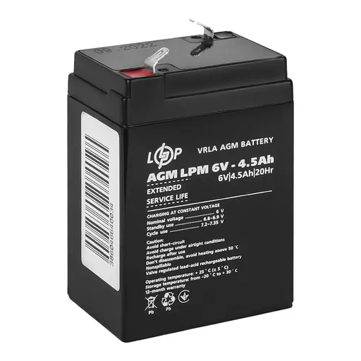 Аккумулятор AGM LPM 6V – 4.5 Ah - фото 1