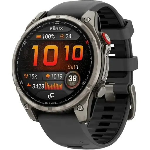 Смарт-часы Garmin Fenix 8 Pro 47 mm AMOLED Titanium with Graphite/Black (010-03198-10/11)