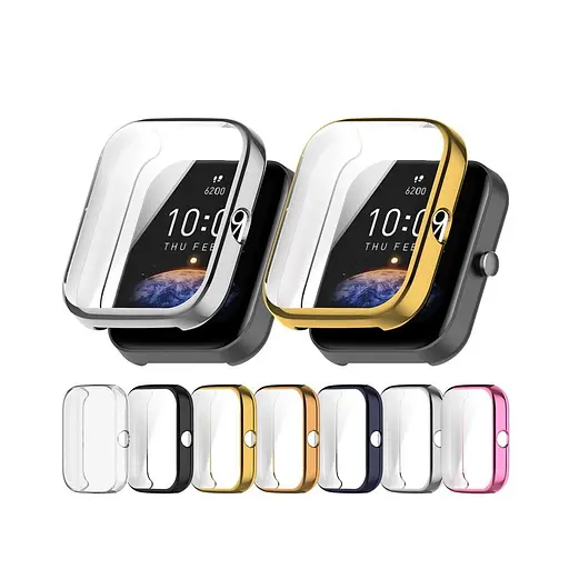 Защитный чехол Tamister для смарт-часов Amazfit Bip 3/3Pro серебристый - фото 5