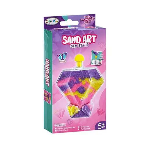 Набор для рисования песком "Сердце" Bambi 8938-9-4 колба, 3 цвета - фото 1