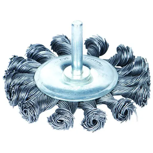 Щітка дротяна дископодібна Sigma Ø100мм хвостовик Ø6мм (сталева кручена) (9023101) - фото 1