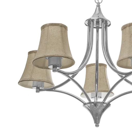 Люстра подвесная Brille прованс с абажуром E27 60W CH (BKL-649S/5) - фото 5