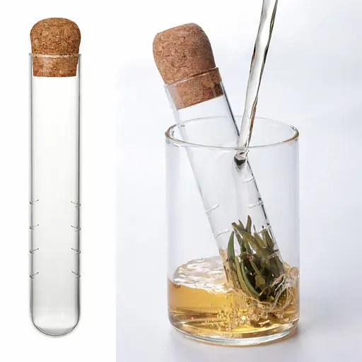 Стеклянный заварочный инфузер колба для заваривания чая Серебристый 88260 - фото 5