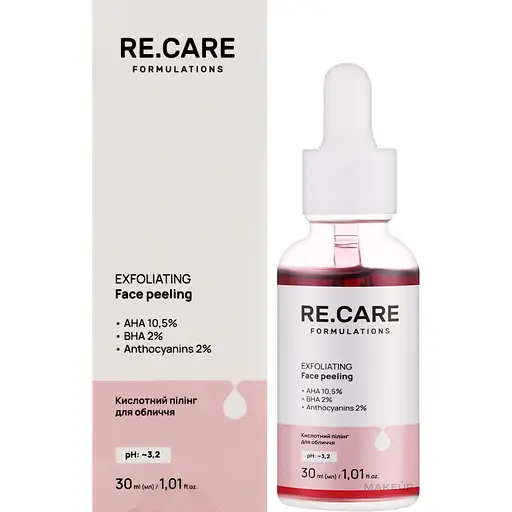 Кислотний пілінг для обличчя Re.Care Exfoliating Face Peeling 30 мл