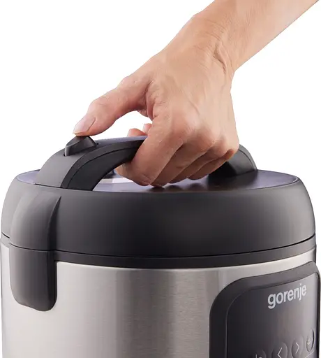 Мультиварка Gorenje 476Вт міні 2л 5 програм метал/пластик чорний - фото 8