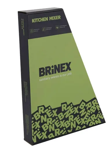Змішувач для кухні Brinex Pure 015F U-образний Black Matt BRIPUR015FBLM - фото 5