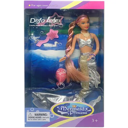 Детская кукла Русалка Bambi 20983 меняет цвет волос Серебристый - фото 1