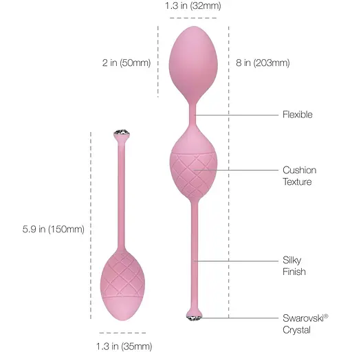 Розкішні вагінальні кульки Pillow Talk - Frisky Pink - фото 8