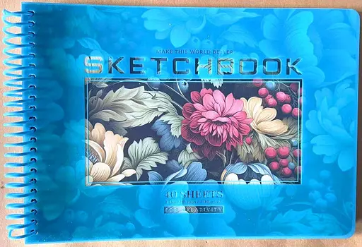 Скетчбук N9667 А5, 40 аркушів, чисті аркуші, 100 г/м²