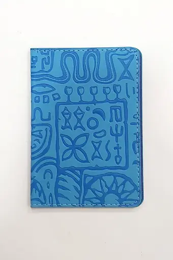 Обложка на паспорт-книжку "Узоры" ZS040 Color-it (6973795230393) Голубой - фото 1