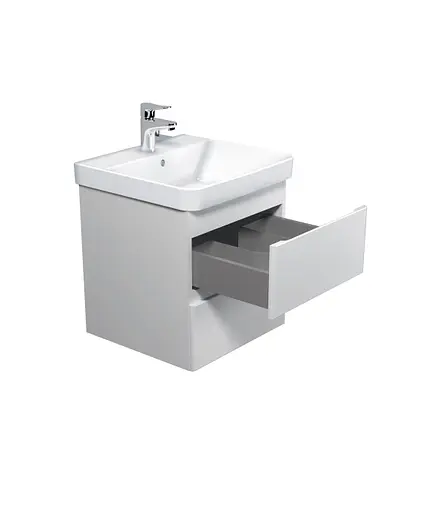 Тумба Мойдодир Unik 50-A Білий з умивальником Vivace 50 Білий - фото 2