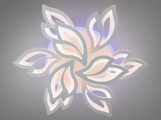 Белая потолочная Led люстра с пультом, диммером, LED подсветкой, 140W. - фото 2