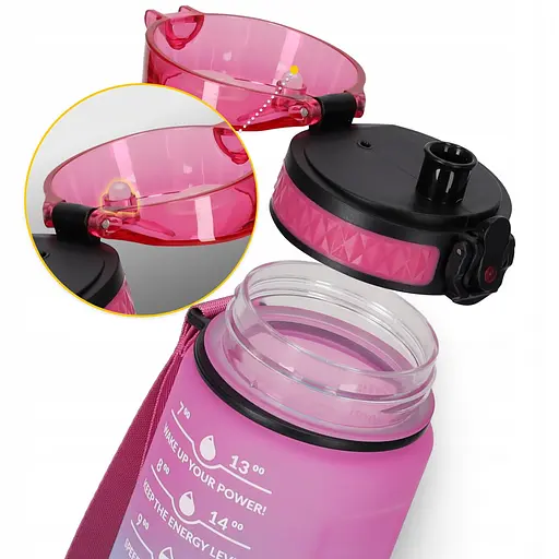 Пляшка для води 4FIZJO спортивна 500 мл 4FJ0628 Pink/Sky Blue (P-5905973400749) - фото 4