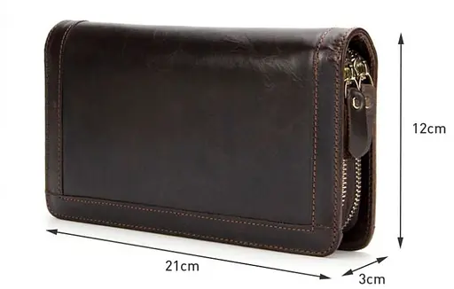 Чоловічий шкіряний клатч Vintage 21,5х12х4 см sum0012838 - фото 7