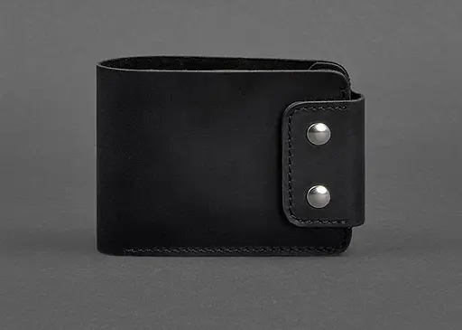 Чоловіче шкіряне портмоне Zeus 9.0 чорне Crazy Horse - фото 1