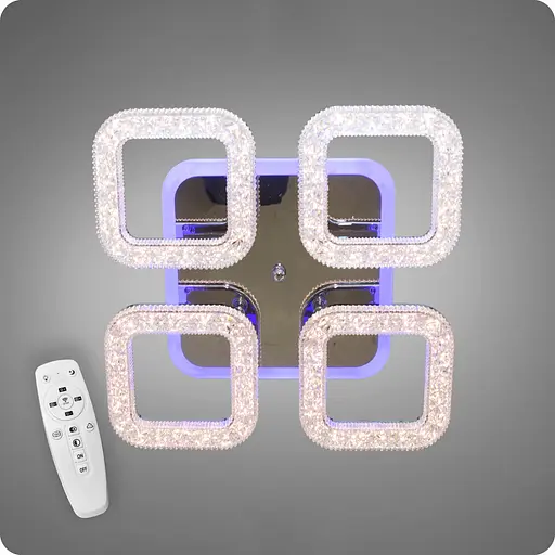 Люстра светодиодная 517 Dlight 3color с пультом 80Вт Хром (01836) - фото 1