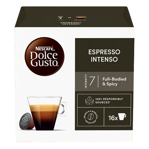 Уценка. Кофе в капсулах NESCAFE Dolce Gusto Espresso Intenso 112 г (16 шт. по 7 г) - фото 2