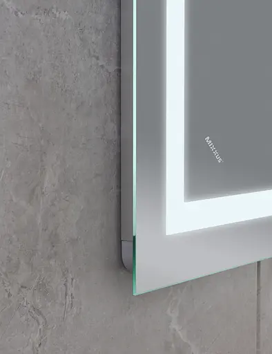 Дзеркало Mixxus Warm MR02-70x50 (LED Touch, годинник, антизапотівання, димер, регулювання яскравості) MI6668 - фото 8