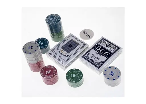 Настольная игра International Toys Trading LTD Покерный набор 100 фишек с номиналом (жестяная коробка) (IG-2033) - фото 6