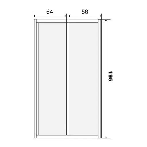 Душевые двери Eger 120x195 см раздвижные 599-153(h), прозрачный, хром - фото 7