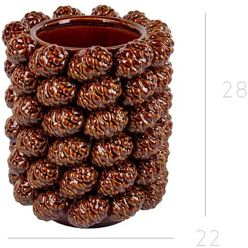Ваза Lefard Шишки коричневые 20х20х26 см (626-002) - фото 2