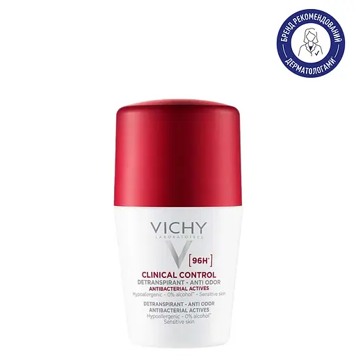 Кульковий антиперспірант Vichy Deo Clinical Control 96 годин захисту проти надмірного потовиділення та запаху 50 мл (MB468300) - фото 2