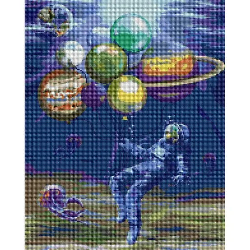 Алмазная мозаика Астронавт в море DBS1127, 40x50 см