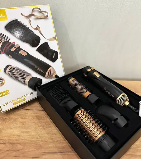 Фен щітка браш для волосся 4 в 1 Lexical Las-5203 обертовий стайлер укладання професійна гребінець - фото 4