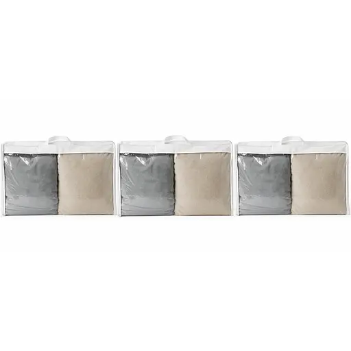 Набір сумок-органайзерів ORGANIZE для речей М 3 шт (білий) - фото 4