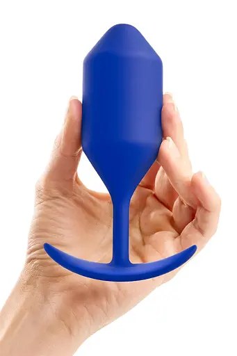 Анальная пробка B-Vibe Snug Plug 4, 14 см (синий) - фото 3