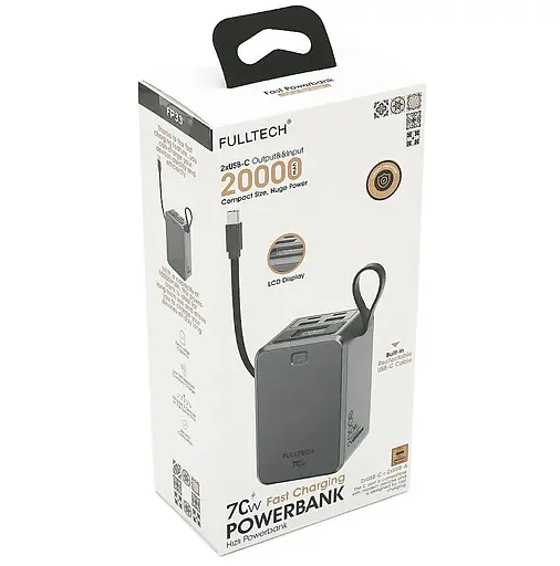 Повербанк Powerbank FULLTECH FP33 for notebook 20000mAh QC3.0 PD 70W - фото 4