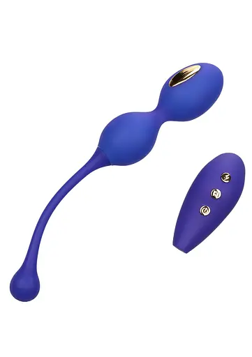Вагінальні кульки CalExotics E-stim Dual Kegel Exerciser, 19.7 см, фіолетовий - фото 5