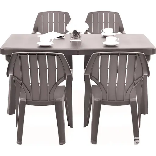 Стілець садовий пластиковий Bica Alta сіро-бежевий - фото 6