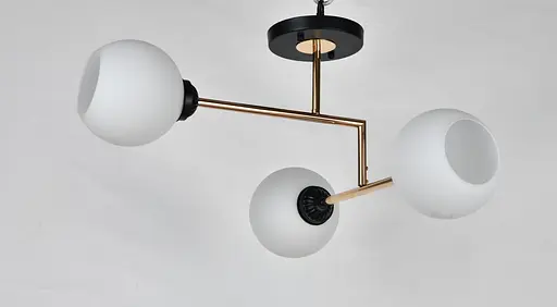 Люстра L0020-3 BK+FGD (Черный + Золото)