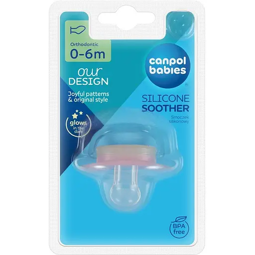 Пустышка силиконовая анатомическая Canpol babies Love&Sea 0-6 месяцев розовая (34/908_pin) - фото 3