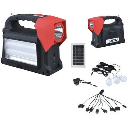 Мощный светодиодный аккумуляторный фонарь прожектор Yajia YJ-1903T (SY) K переносной фонарь для охраны - фото 1