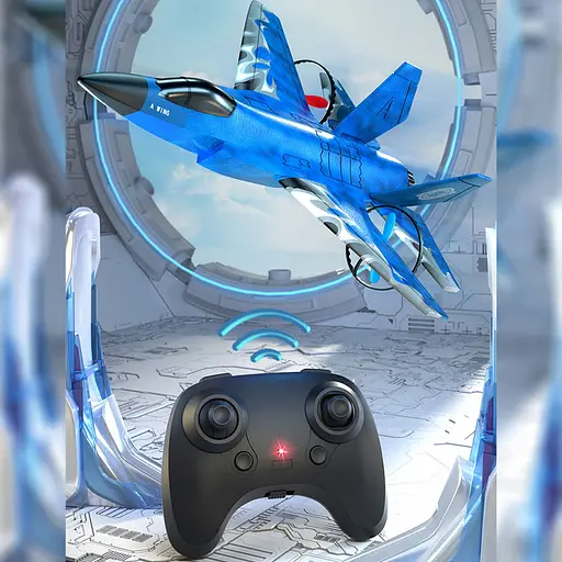 Літак на радіокеруванні SCHE HW39 F35 Fighter Blue - фото 5