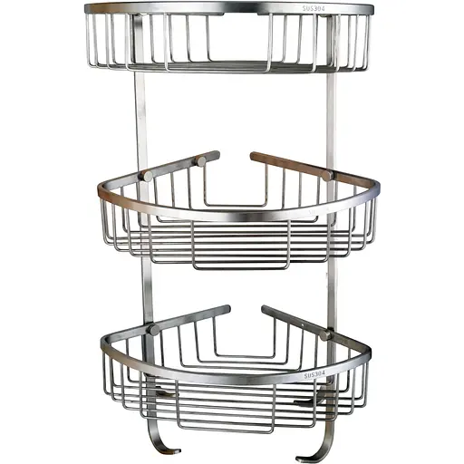 Полка угловая Globus Lux SS 8477, Хром матовый - фото 1