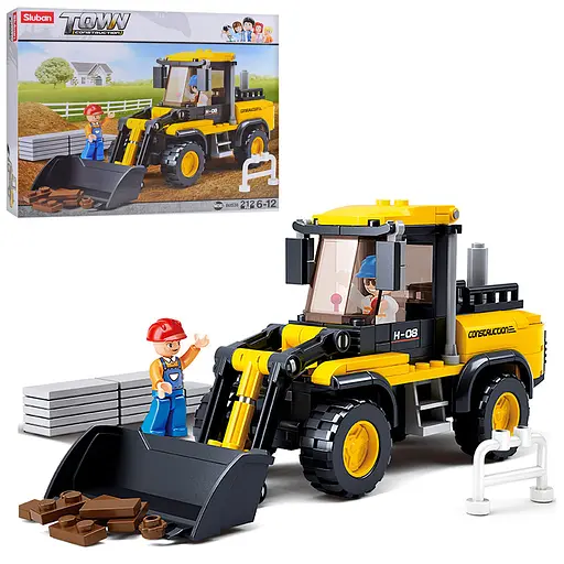 Конструктор SLUBAN Бульдозер, M38-B0538, 212 деталей, фігурки персонажів